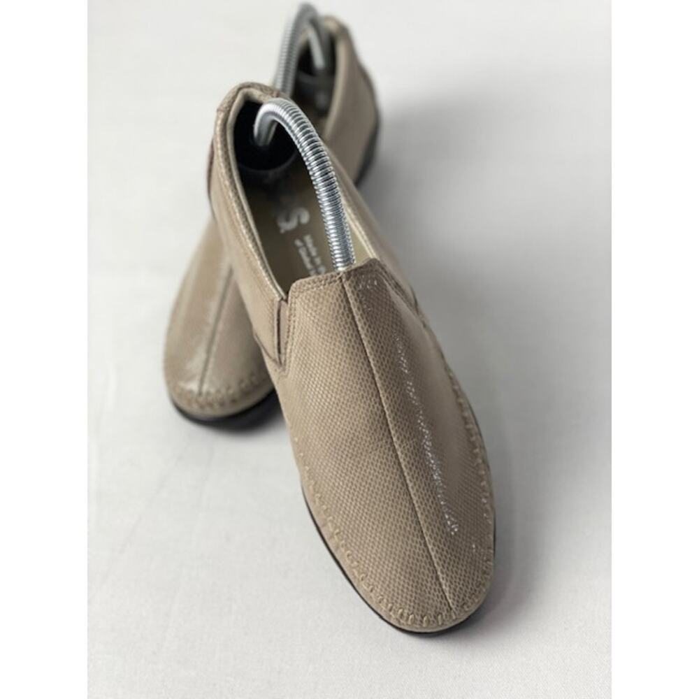 SAS Tripad Comfort Taupe Textured Leather Slip On Loafers Womens 8 M